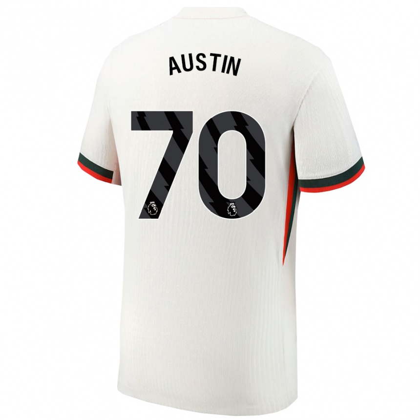 גברים כדורגל Jack Austin #70 לבן ירוק הרחק ג'רזי 2025/26