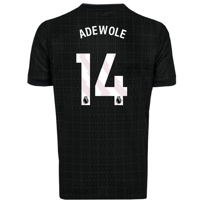 גברים כדורגל Miracle Adewole #14 שחור אפור הרחק ג'רזי 2025/26