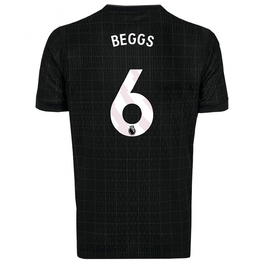 גברים כדורגל Jamel Beggs #6 שחור אפור הרחק ג'רזי 2025/26