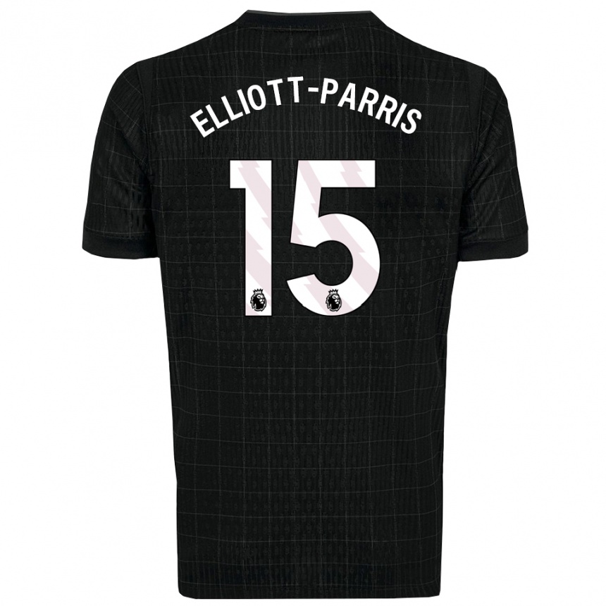 גברים כדורגל Reiss Elliott-Parris #15 שחור אפור הרחק ג'רזי 2025/26