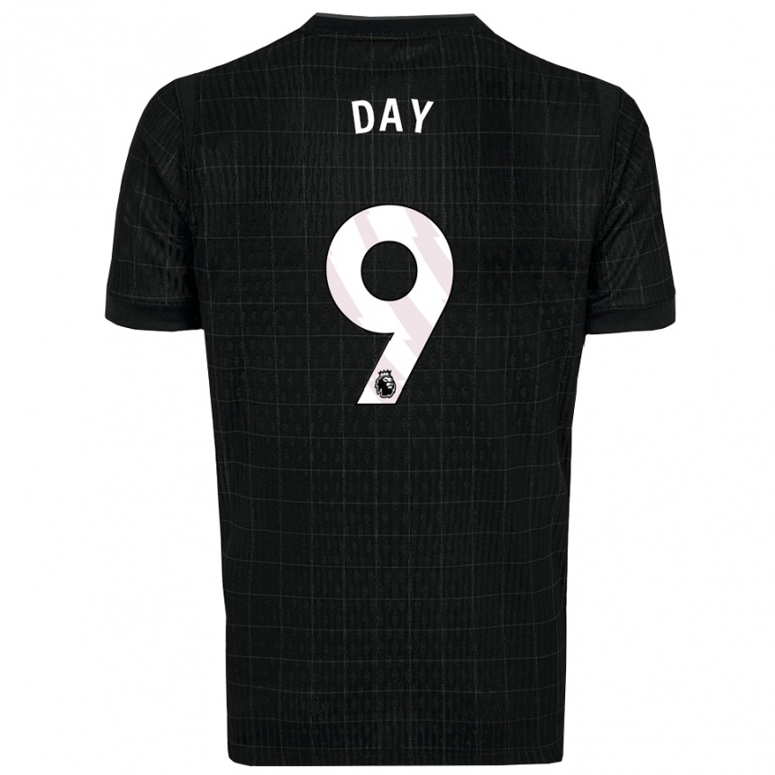 גברים כדורגל Frankie Day #9 שחור אפור הרחק ג'רזי 2025/26