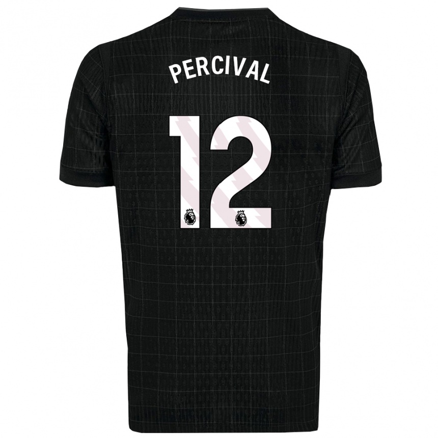 גברים כדורגל רייה פרסיבל #12 שחור אפור הרחק ג'רזי 2025/26