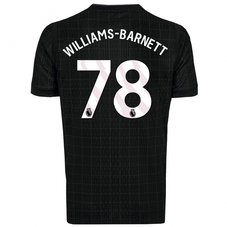 גברים כדורגל Lucá Williams-Barnett #78 שחור אפור הרחק ג'רזי 2025/26
