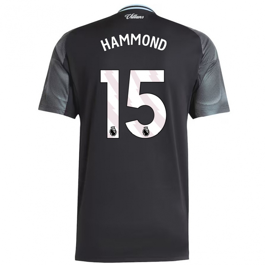 גברים כדורגל Rio Hammond #15 שחור תכלת הרחק ג'רזי 2025/26