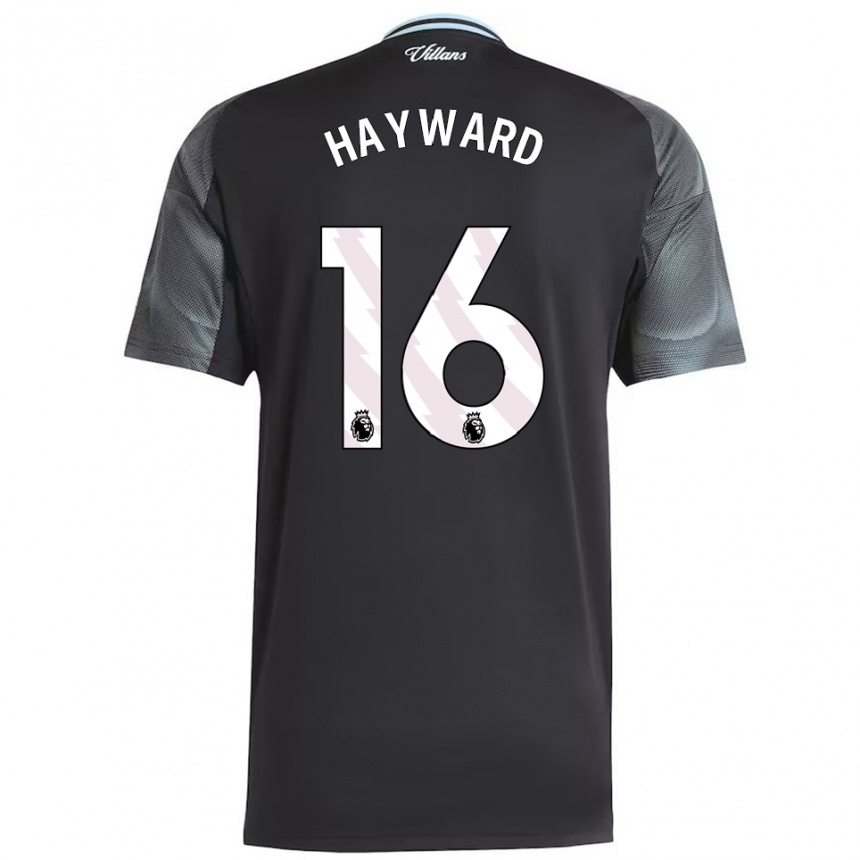 גברים כדורגל Vinnie Hayward #16 שחור תכלת הרחק ג'רזי 2025/26