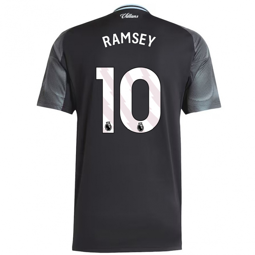 גברים כדורגל Cole Ramsey #10 שחור תכלת הרחק ג'רזי 2025/26
