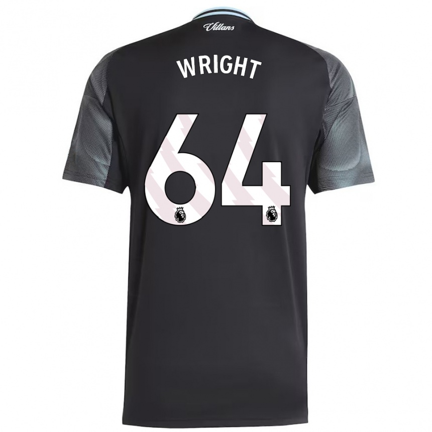 גברים כדורגל ג'יימס רייט #64 שחור תכלת הרחק ג'רזי 2025/26