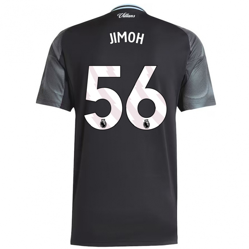 גברים כדורגל Jamaldeen Jimoh #56 שחור תכלת הרחק ג'רזי 2025/26