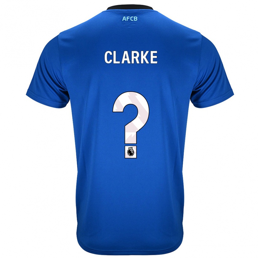 גברים כדורגל Ashley Clarke #0 כחול שחור הרחק ג'רזי 2025/26
