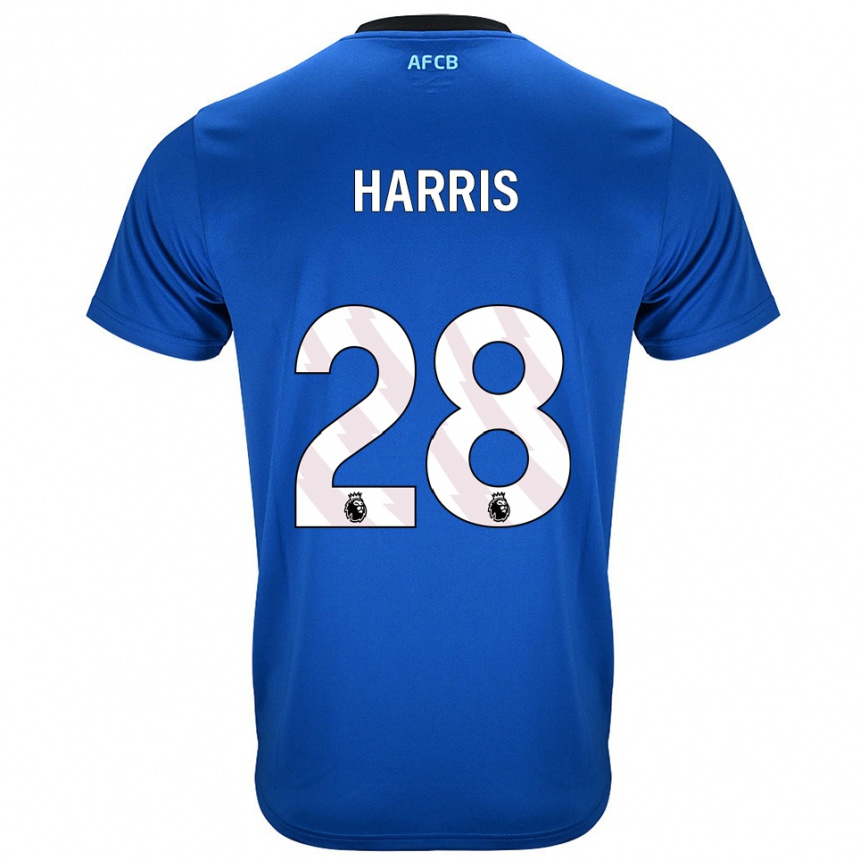 גברים כדורגל Charlotte Harris #28 כחול שחור הרחק ג'רזי 2025/26