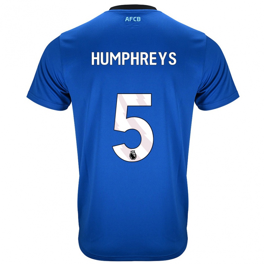 גברים כדורגל Holly Humphreys #5 כחול שחור הרחק ג'רזי 2025/26