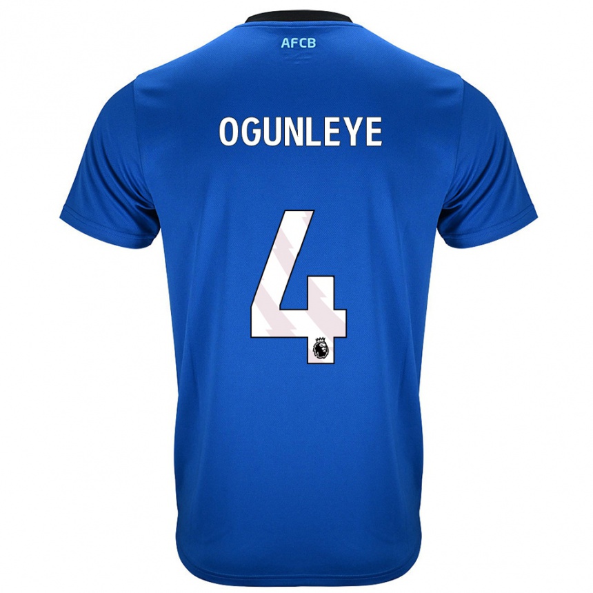 גברים כדורגל Malachi Ogunleye #4 כחול שחור הרחק ג'רזי 2025/26