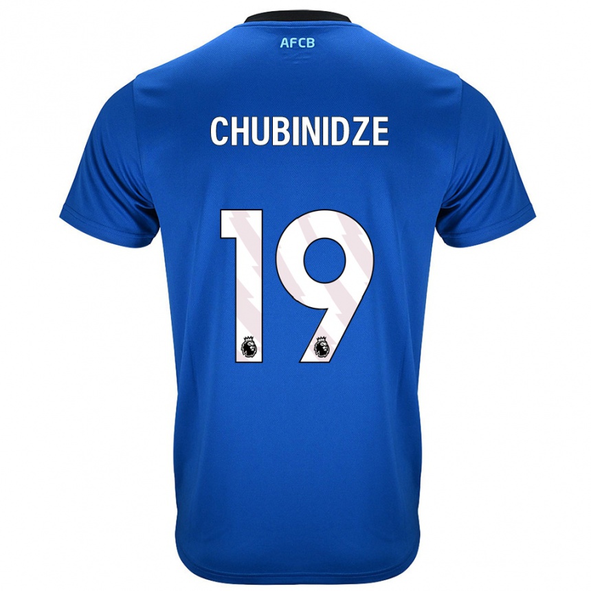 גברים כדורגל George Chubinidze #19 כחול שחור הרחק ג'רזי 2025/26