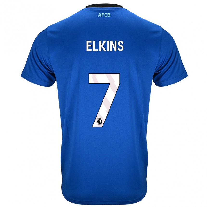 גברים כדורגל Elle Elkins #7 כחול שחור הרחק ג'רזי 2025/26