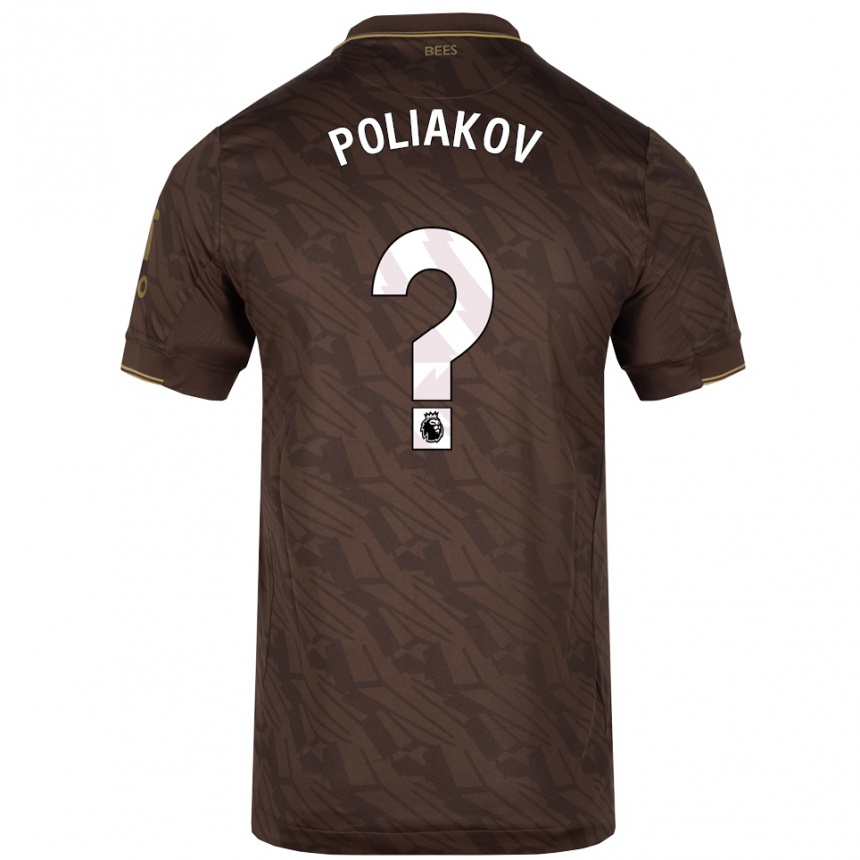 גברים כדורגל Adam Poliakov #0 חום זהב הרחק ג'רזי 2025/26