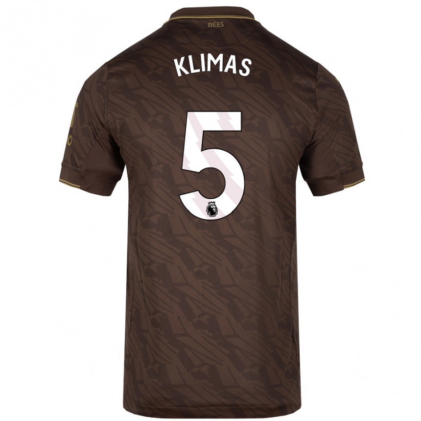 גברים כדורגל Matas Klimas #5 חום זהב הרחק ג'רזי 2025/26