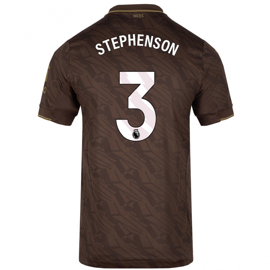 גברים כדורגל Joshua Stephenson #3 חום זהב הרחק ג'רזי 2025/26