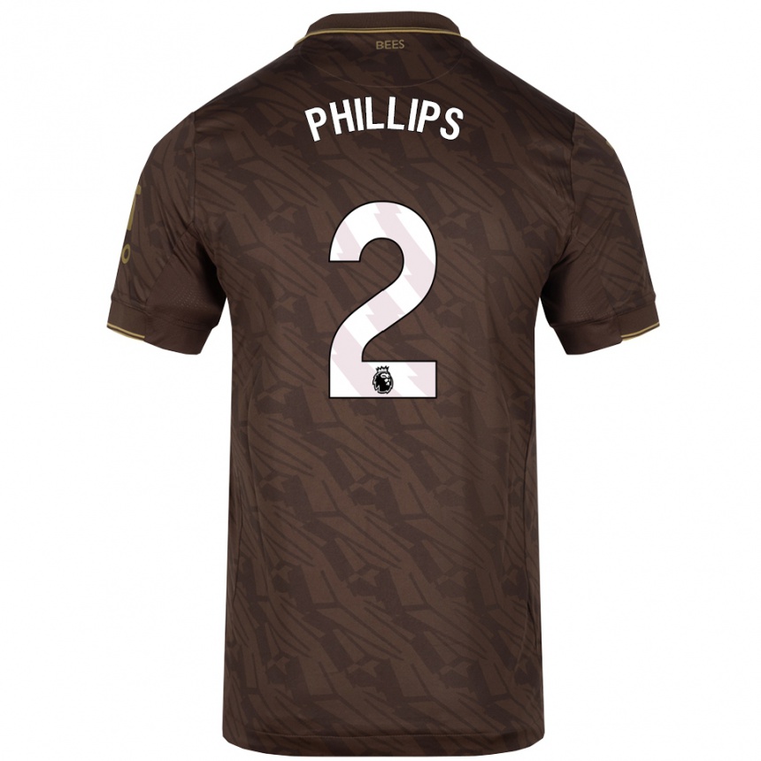 גברים כדורגל Maddie Phillips #2 חום זהב הרחק ג'רזי 2025/26
