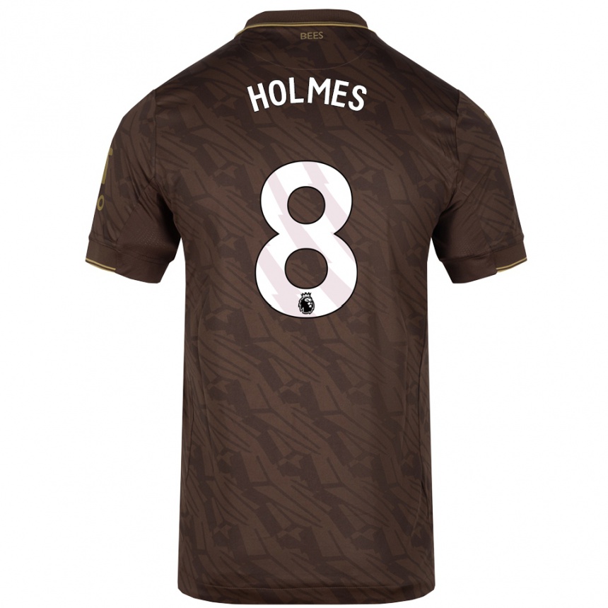 גברים כדורגל Mollie Holmes #8 חום זהב הרחק ג'רזי 2025/26