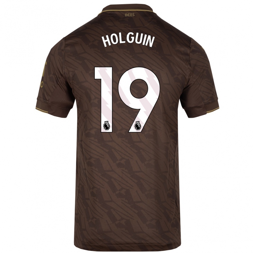 גברים כדורגל Paula Holguin #19 חום זהב הרחק ג'רזי 2025/26