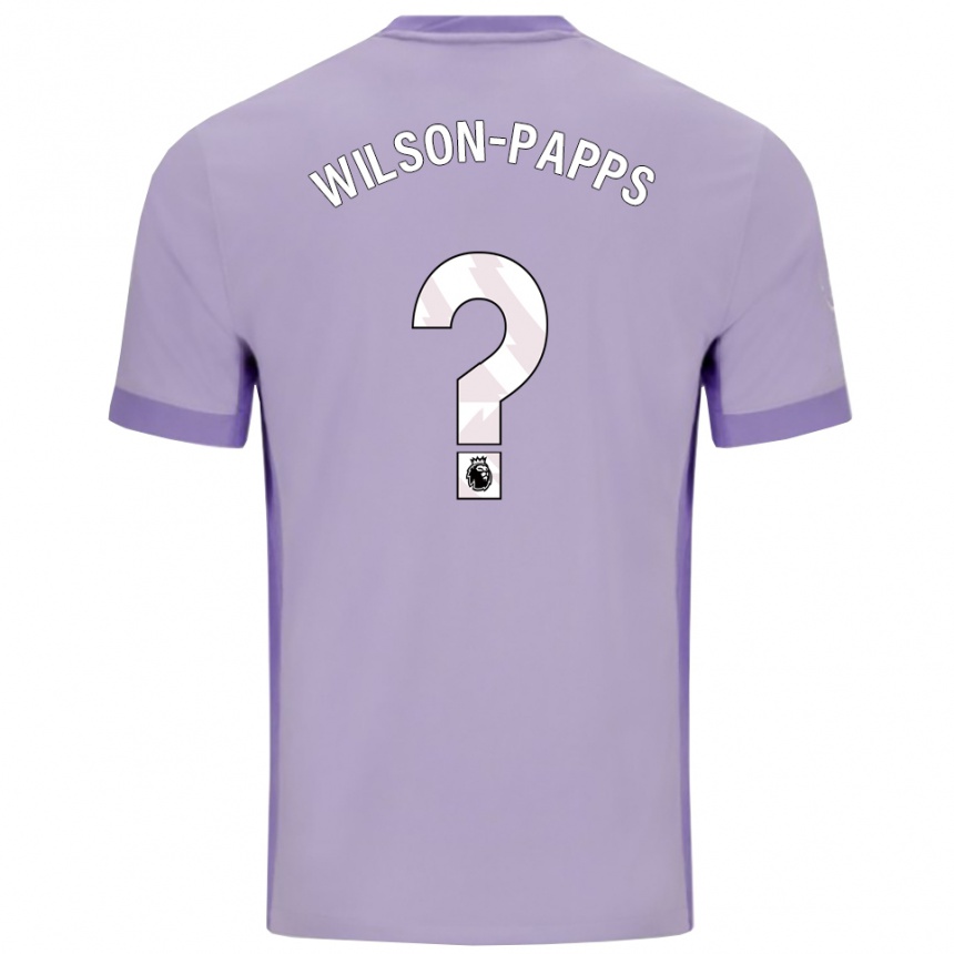 גברים כדורגל Charlie Wilson-Papps #0 טארו סגול לבן הרחק ג'רזי 2025/26