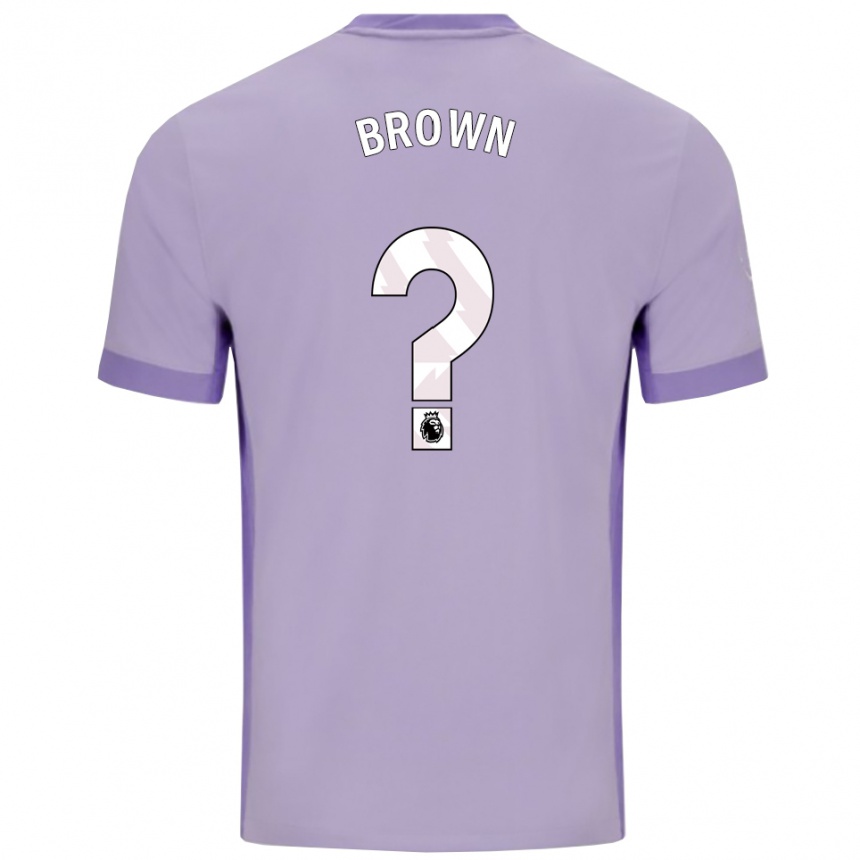 גברים כדורגל Harrison Brown #0 טארו סגול לבן הרחק ג'רזי 2025/26