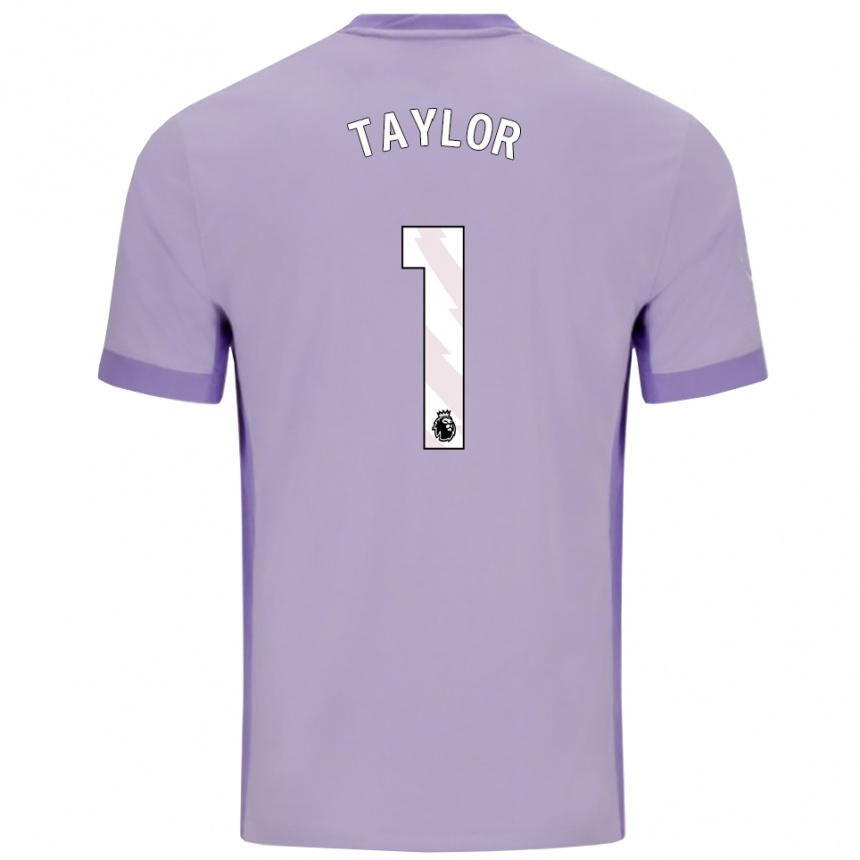 גברים כדורגל Finley Taylor #1 טארו סגול לבן הרחק ג'רזי 2025/26