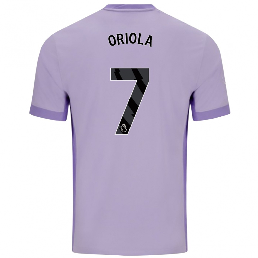 גברים כדורגל נחמיה אוריולה #7 טארו סגול לבן הרחק ג'רזי 2025/26