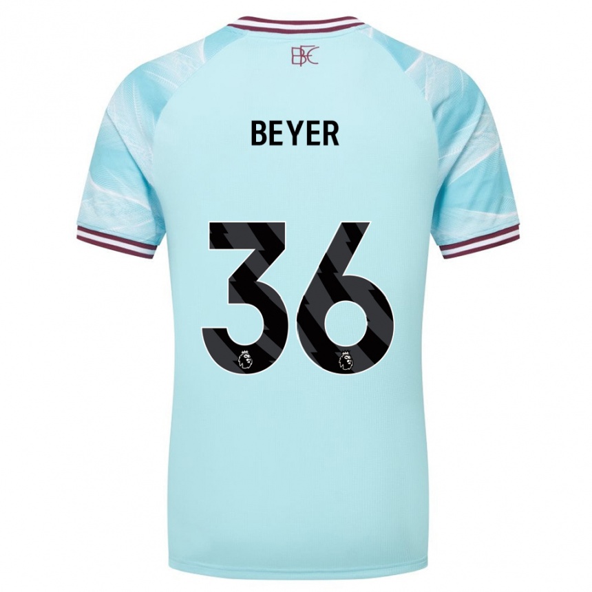 גברים כדורגל יורדן בייר #36 תכלת בורדו הרחק ג'רזי 2025/26