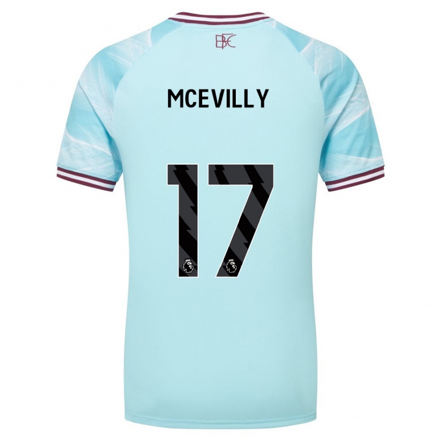 גברים כדורגל Jack Mcevilly #17 תכלת בורדו הרחק ג'רזי 2025/26