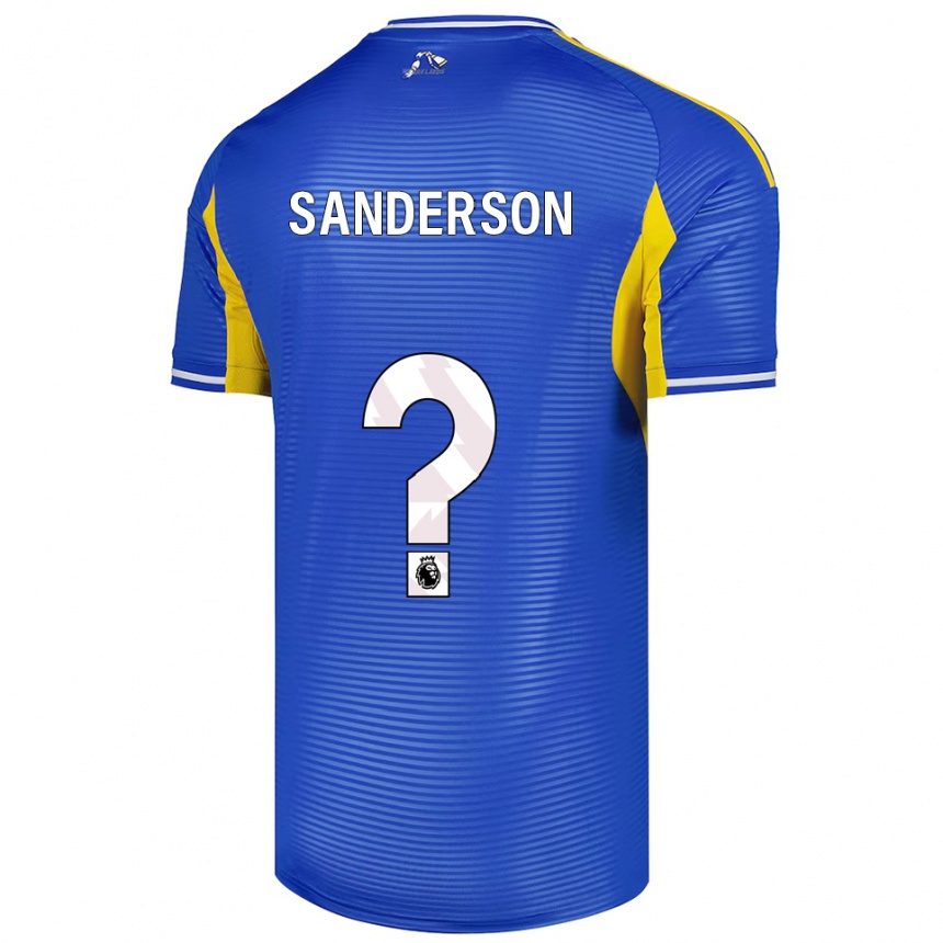 גברים כדורגל Brittany Sanderson #0 כחול צהוב הרחק ג'רזי 2025/26