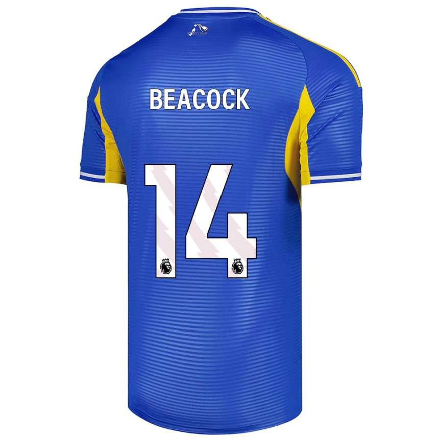 גברים כדורגל מולי בקוק #14 כחול צהוב הרחק ג'רזי 2025/26