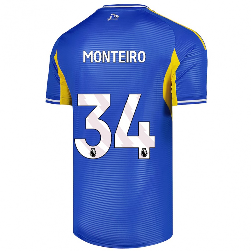 גברים כדורגל דיאוגו מונטיירו #34 כחול צהוב הרחק ג'רזי 2025/26