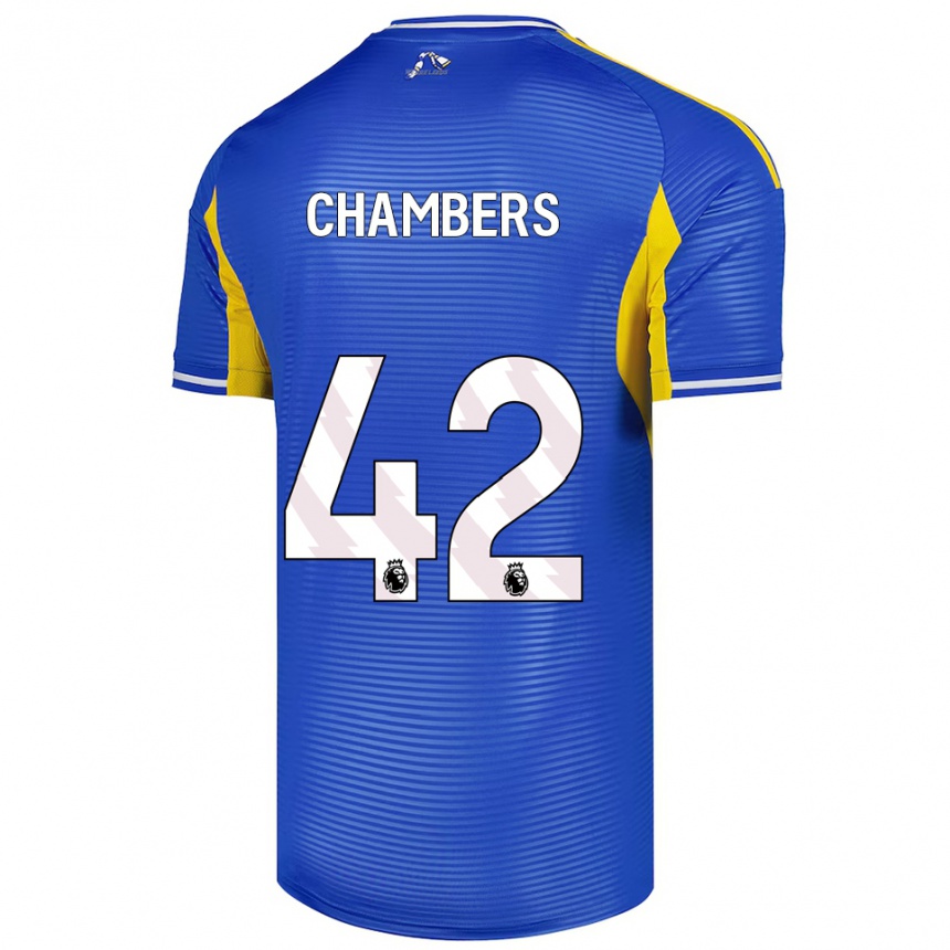 גברים כדורגל סם צ'יימברס #42 כחול צהוב הרחק ג'רזי 2025/26