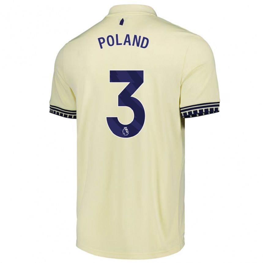גברים כדורגל Louis Poland #3 לבן מלוכלך שחור הרחק ג'רזי 2025/26