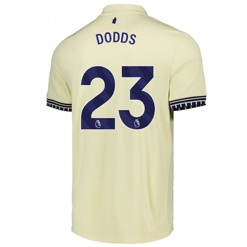גברים כדורגל John Dodds #23 לבן מלוכלך שחור הרחק ג'רזי 2025/26