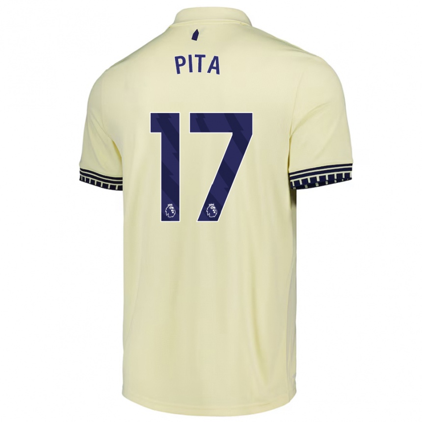 גברים כדורגל Shea Pita #17 לבן מלוכלך שחור הרחק ג'רזי 2025/26
