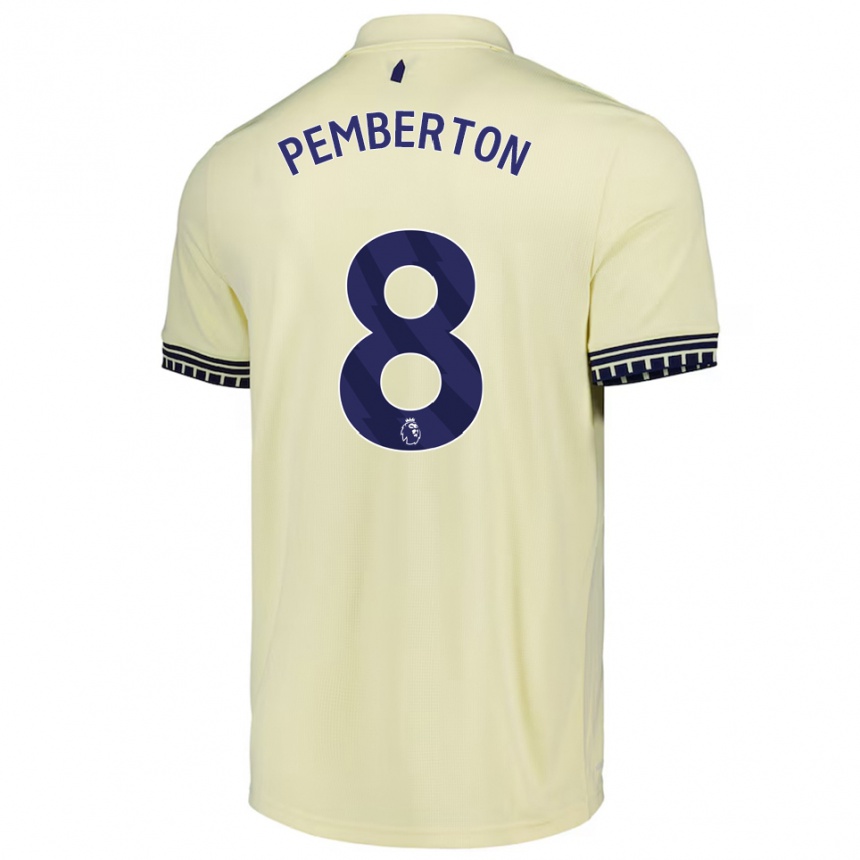 גברים כדורגל Dafi-Tomos Pemberton #8 לבן מלוכלך שחור הרחק ג'רזי 2025/26
