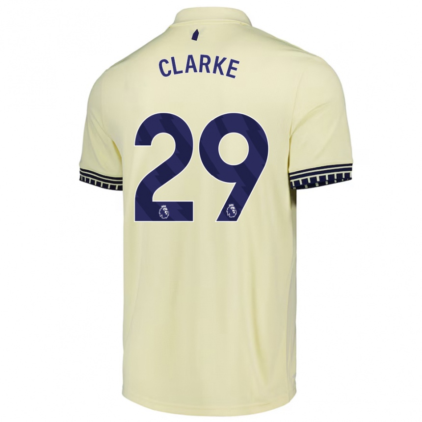 גברים כדורגל Abbey Clarke #29 לבן מלוכלך שחור הרחק ג'רזי 2025/26