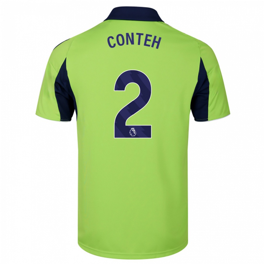 גברים כדורגל Daniel Conteh #2 ירוק נייבי לבן הרחק ג'רזי 2025/26