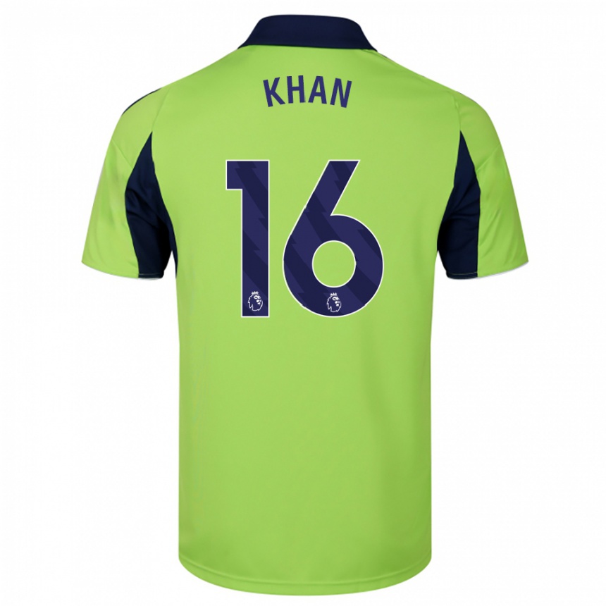 גברים כדורגל Ruban Khan #16 ירוק נייבי לבן הרחק ג'רזי 2025/26