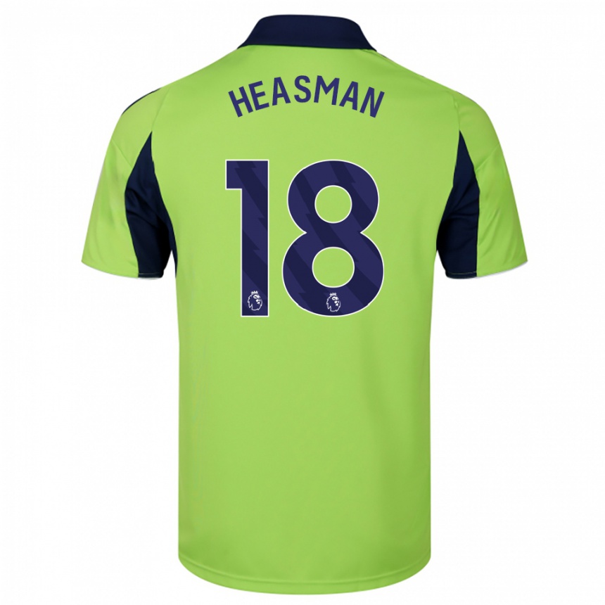 גברים כדורגל Georgia Heasman #18 ירוק נייבי לבן הרחק ג'רזי 2025/26