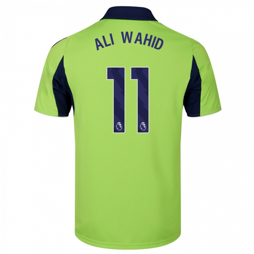 גברים כדורגל Farhaan Ali Wahid #11 ירוק נייבי לבן הרחק ג'רזי 2025/26