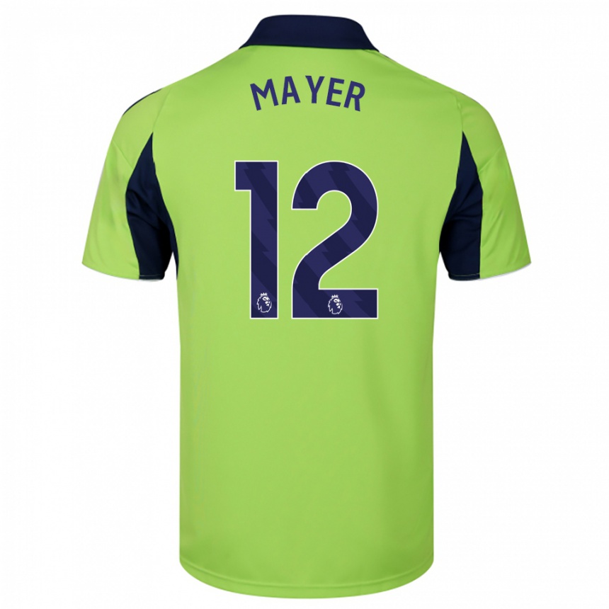 גברים כדורגל Oliver Mayer #12 ירוק נייבי לבן הרחק ג'רזי 2025/26