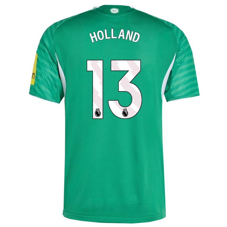 גברים כדורגל Oliver Holland #13 ירוק לבן הרחק ג'רזי 2025/26