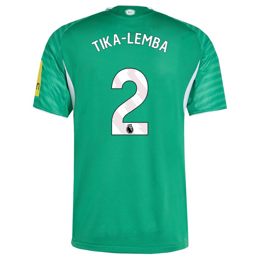 גברים כדורגל Ezra Tika-Lemba #2 ירוק לבן הרחק ג'רזי 2025/26