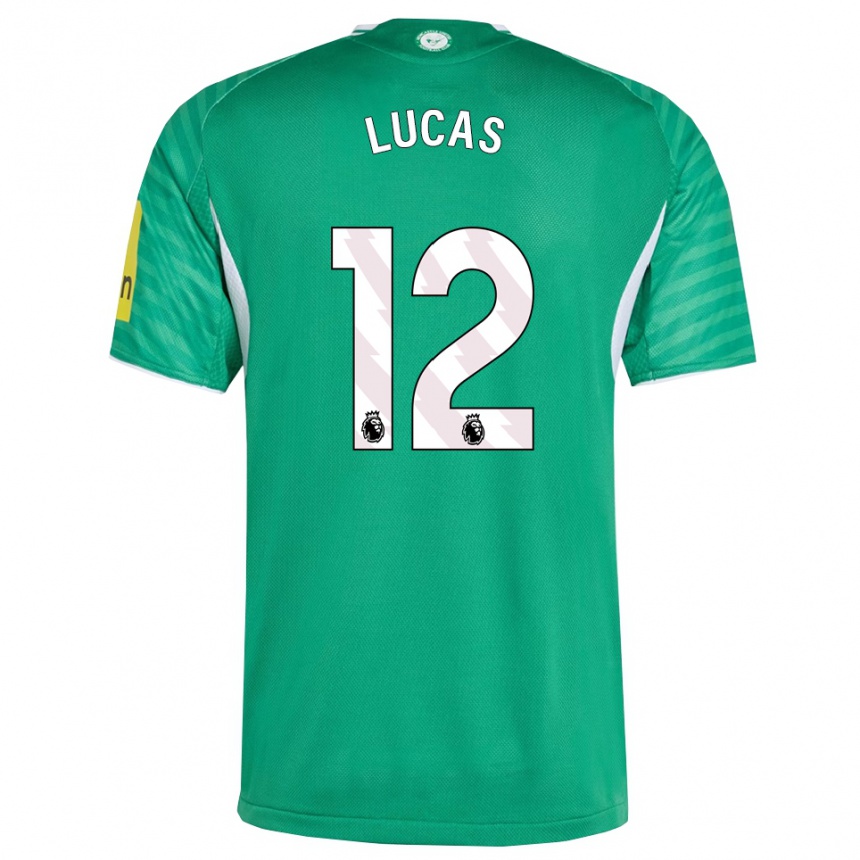גברים כדורגל Kayden Lucas #12 ירוק לבן הרחק ג'רזי 2025/26
