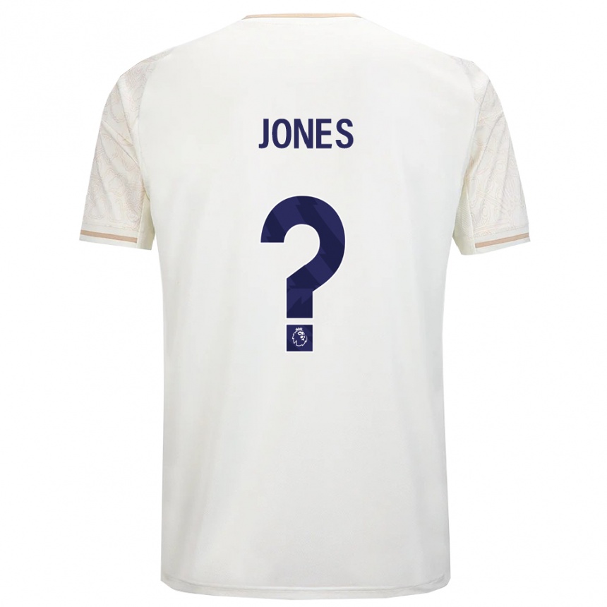 גברים כדורגל Brodie Jones #0 לבן מלוכלך שחור הרחק ג'רזי 2025/26