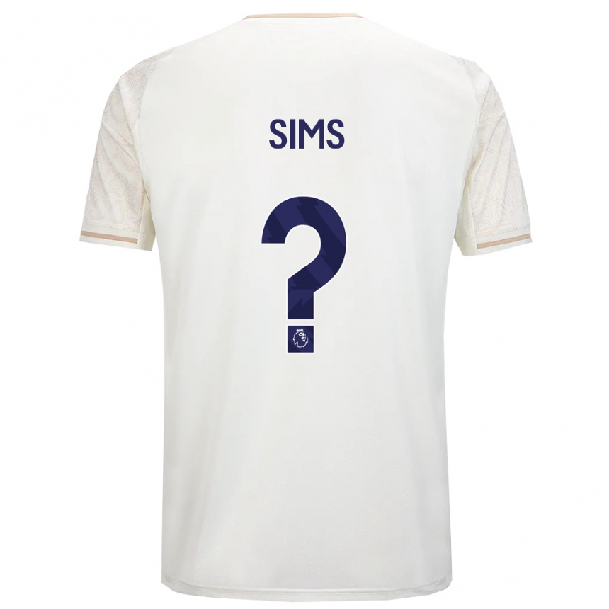 גברים כדורגל Amy Sims #0 לבן מלוכלך שחור הרחק ג'רזי 2025/26