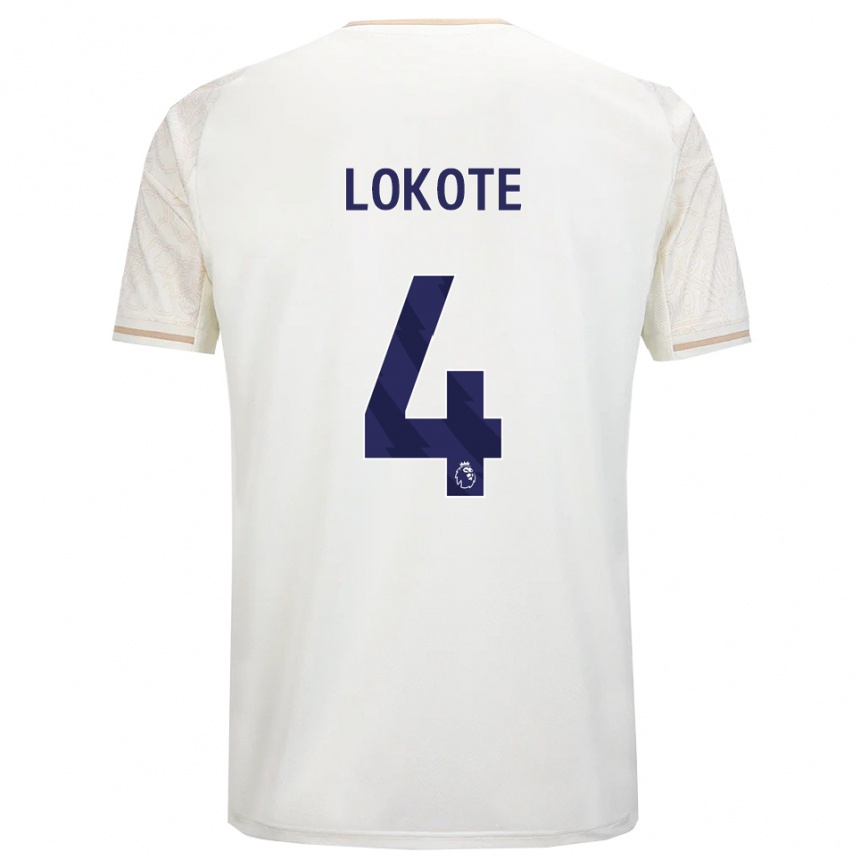 גברים כדורגל Eleazar Lokote #4 לבן מלוכלך שחור הרחק ג'רזי 2025/26